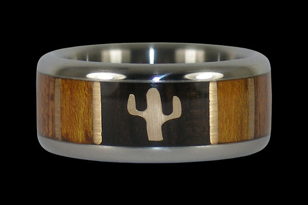 Cactus Titanium Ring for Men and Women