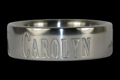 Titanium Ring Engraved with Name - Hawaii Titanium Rings
