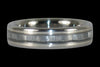White Carbon Fiber and Sterling Silver Titanium Ring - Hawaii Titanium Rings
 - 2