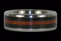 Cocobolo and Robusta Wood Titanium Ring - Hawaii Titanium Rings
