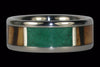 Malachite and Ebony Titanium Ring - Hawaii Titanium Rings
