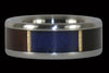 Hawaiian Milo and Lapis Titanium Ring - Hawaii Titanium Rings
