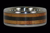 Blackwood and Fire Koa Titanium Ring Band - Hawaii Titanium Rings
 - 1
