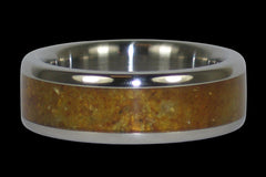 Gold Amber Titanium Ring - Hawaii Titanium Rings
 - 1