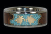 Two Turtles Titanium Ring - Hawaii Titanium Rings
 - 3