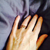Koa Wood Titanium Ring with Three Diamonds - Hawaii Titanium Rings
 - 2