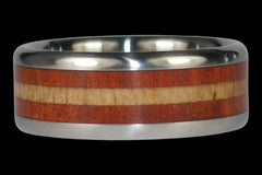 Robusta Wood and Mango Titanium Ring - Hawaii Titanium Rings
