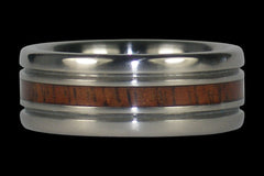 Koa Titanium Ring Band - Hawaii Titanium Rings
