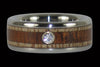 Titanium Engagement or Wedding Ring with Hawaiian Wood and Diamond - Hawaii Titanium Rings
 - 1