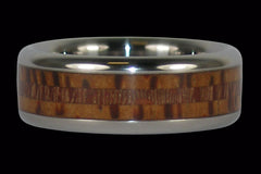 Palm and Mac Nut Wood Titanium Ring - Hawaii Titanium Rings
