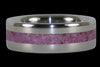 Pink Sugilite Narrow Inlay Titanium Ring - Hawaii Titanium Rings
