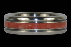 Red Coral Titanium Ring for Christmas - Hawaii Titanium Rings
