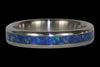 Blue Opal and Hawaiian Koa Titanium Ring - Hawaii Titanium Rings
 - 3