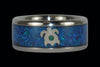 Opal Titanium Ring with White Gold Turtle - Hawaii Titanium Rings
 - 1