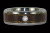 Gold Tigers Eye Diamond Titanium Ring - Hawaii Titanium Rings
