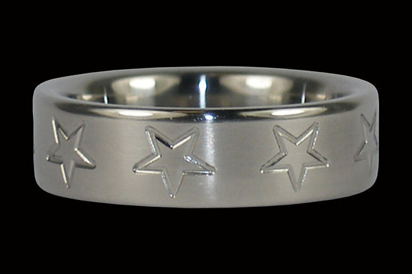 Stars Titanium Ring