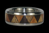 Wood Inlay Titanium Ring for Drummers - Hawaii Titanium Rings
