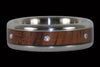 Dark Koa Diamond Titanium Ring - Hawaii Titanium Rings
 - 1