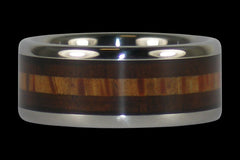 Milo Wood and Palm Wood Titanium Ring - Hawaii Titanium Rings
