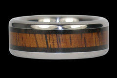 African Blackwood and Koa Titanium Ring - Hawaii Titanium Rings
 - 1