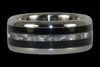 White Carbon Fiber and Black Ebony Titanium Ring - Hawaii Titanium Rings
