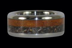 Black Pearl Koa Wood Titanium Ring - Hawaii Titanium Rings
