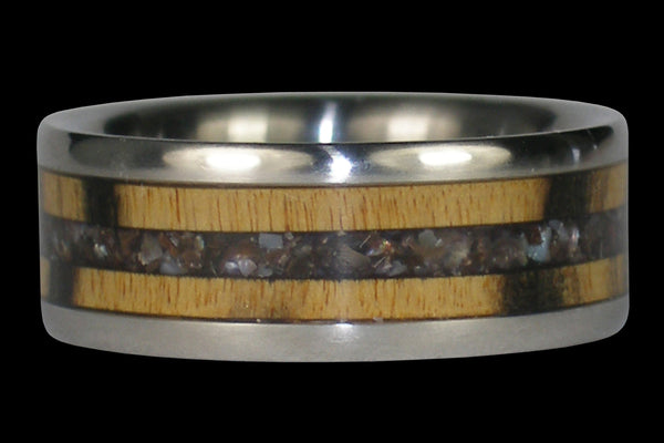 Ebony with Black Pearl Titanium Ring